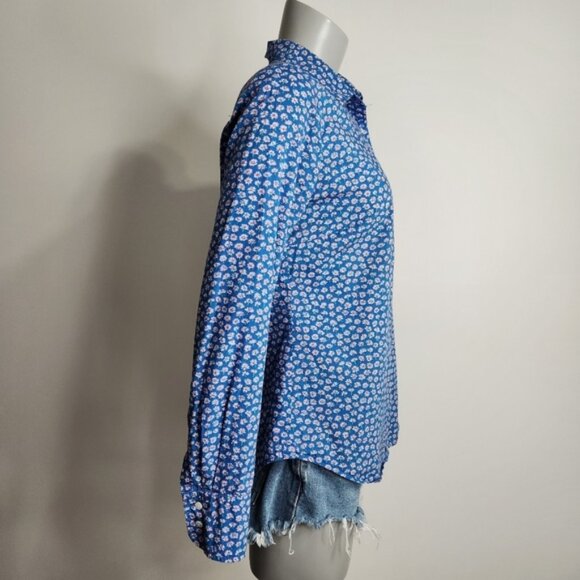 Liberty Art Fabrics x J. Crew Ditzy Daisy Floral Print Button Down Blouse Size 8 - Picture 3 of 11
